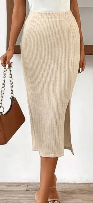SheIn Clasi High Waist Split Thigh Skirt thumbnail 2