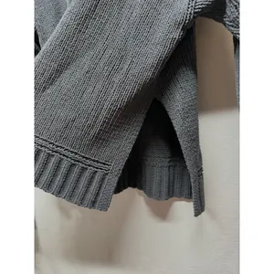 Aerie Chenille Women Oversized Cowl Neck Sweater XS‎ Gray Pullover Boho Cozy thumbnail 3