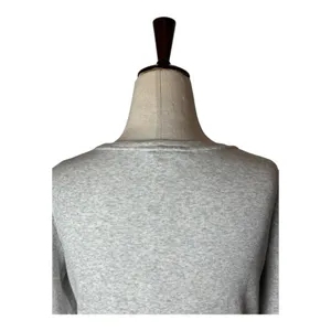 Club Monaco Shirt Women Medium Gray Rib‎ Knit Crew Neck Tee Athleisure Athletic thumbnail 4