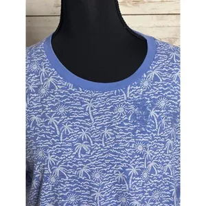 Marine Layer Swing Crew classic light blue/white short sleeve t-shirt Size Small thumbnail 2