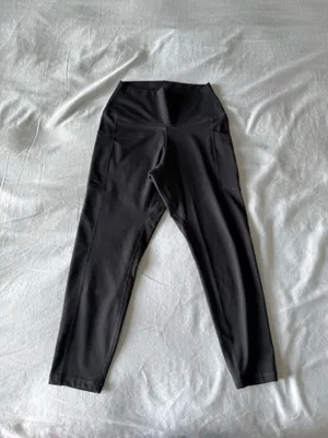 Charcoal Grey Cropped Leggings With Pockets thumbnail 2