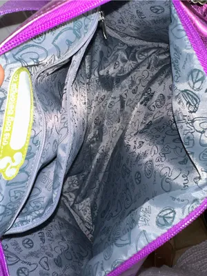 Triple Flip Metallic Purple Cylinder Duffel Tote Bag women girls Medium 13" 8.5" thumbnail 6