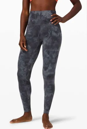 Lululemon Align 28” Pants Pitch Gray Diamond Dye High-Waisted Leggings Size 14 thumbnail 1