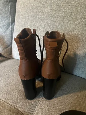 GBG Los Angeles Brown Lace-Up Combat Boots thumbnail 6