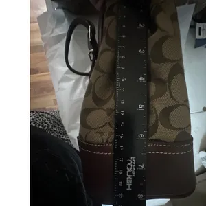 VTG Y2K Coach Signature C Canvas Leather Tote Bag Brown Tan 6366 thumbnail 15