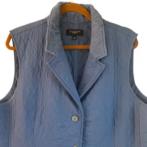 Talbots Womens Quilted Vest Size XL Teal Warm Cozy Chore Comfy‎ thumbnail 3