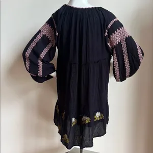 Free People Black Tunic with Pink Accents thumbnail 3