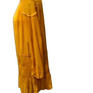 Zara Trafaluc Collection Mustard Yellow Long Sleeve Knee Length Dress XS thumbnail 5