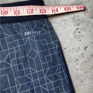 Nike Pro Compression Leggings Size M Geometric Print Black Gray thumbnail 9