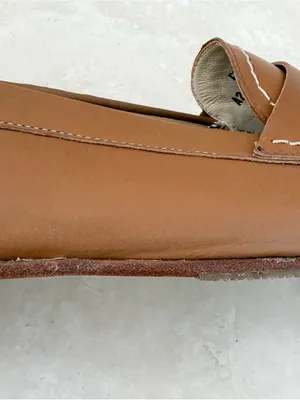 Coach Shari Nappa Camel Natural Tan Vacchetta Leather Slip On Penny Loafer 7.5 B thumbnail 12