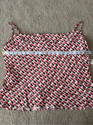 Anthropologie by Anthropologie Silky lipstick Cowl-Neck Tank Top size xl NWT thumbnail 10