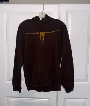 Brooks & Dunn men’s brown oversized hoodie thumbnail 1