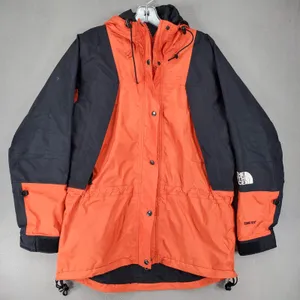 The North Face Mountain Light Jacket Women M Orange Black Gore-Tex Vintage Hood thumbnail 1