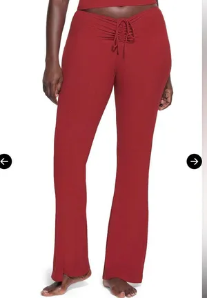 Skims Soft Lounge Ruched Pants In Brick thumbnail 2
