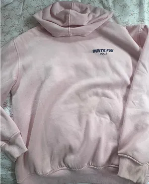 Pink White Fox Hoodie Boutique S/M thumbnail 1