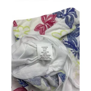LA Hearts White Pink & Blue Hibiscus Floral Skirt Size Medium thumbnail 3