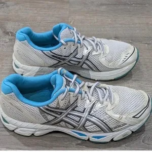 Asics Gel-Exalt Women Running Shoes White Teal Silver Size 9.5‎ thumbnail 2