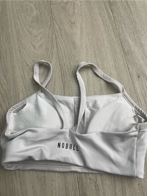NOBULL White Scoop Sports Bra thumbnail 2