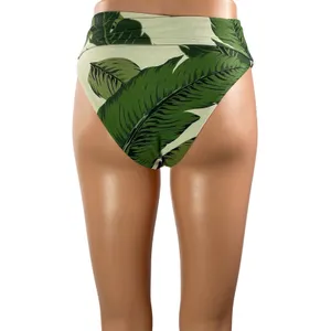 Beach Riot x Stone Cold Fox Green Leaf High Waist Bikini Bottom Swimwear Size S thumbnail 3