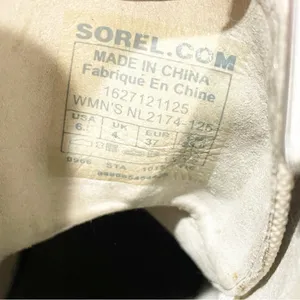 Sorel Size 6.5 Joan of Arctic White Canvas Wedge Booties NL2174-125 Camo thumbnail 6