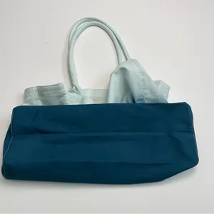 Athleta Tote Bag Lightweight Beach Travel Gym Ombré Blue thumbnail 13