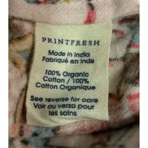 Printfresh Carousel Organic Cotton Robe Pink L XL Kimono Kathy Hilton Collab NWT thumbnail 5
