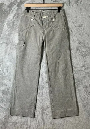 James Perse Y2K Gray Low Rise Utility Wide‎ Leg Pants 25 Indie Sleaze Baddie thumbnail 1