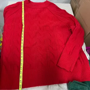 Aerie Vibrant Red Cable Knit Sweater size M oversized unisex thumbnail 7