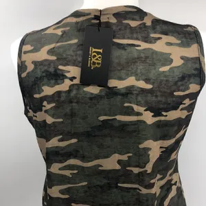 Lucky and Blessed sleeveless green camo hi lo tank thumbnail 5