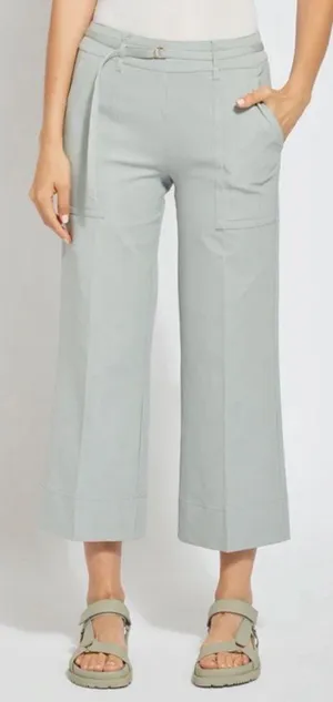 NEW LYSSE Florist Wide Leg Crop Pant in Morning Dew size M Medium 2991 NWT thumbnail 1