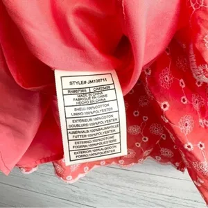 Betsey Johnson Ditsy EYELET BUSTIER MINI DRESS Coral Pink NWT size small thumbnail 10
