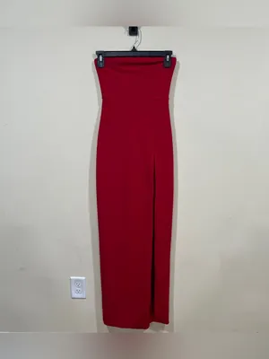 Meshki Rachel Midaxi Split Front Dress size XS red EUC thumbnail 3