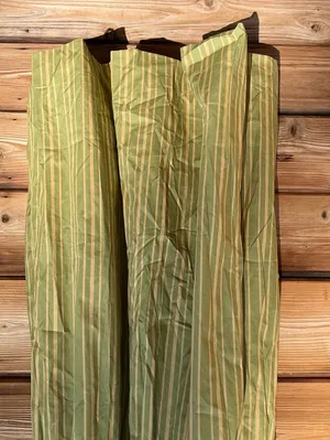 Few Moda o.p.t Freya Size M Green Striped Smocked Fit Flare Midi Cotton Dress thumbnail 8