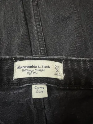 abercrombie & fitch vintage straight jeans black size 26/2 thumbnail 3