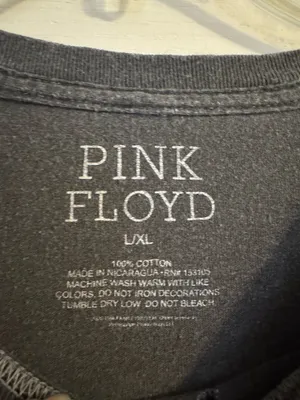 Pink Floyd World Tour '87 Black Cropped Band shirt distressed thumbnail 4