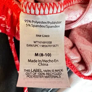 1250 | Heart Print Lettuce Trim Pajama Set Loungewear Red‎ Women XL 16-18 thumbnail 10