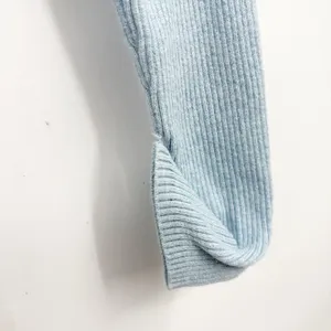 Brooks Brothers Womens Light Blue Cotton Cashmere Ribbed Turtleneck Sweater XS thumbnail 2