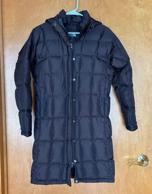 The North Face Metropolis 600 Fill Down Parka Brown Women Small Puffer Coat Hood thumbnail 1