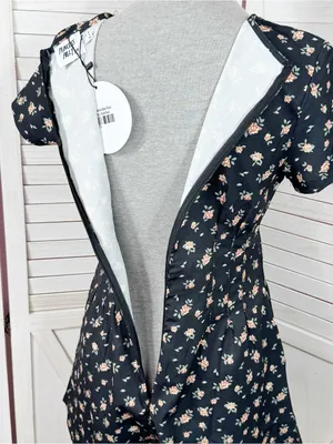 Princess Polly Floral Button Front V Neck Romper Black Size 4 Cottage Playsuit thumbnail 7