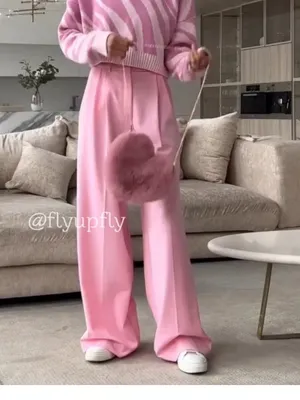 NWT ZARA Pink Full Length Pants size S thumbnail 7