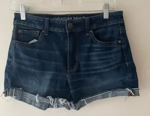 American Eagle Hi Rise Shortie 360 Degree Super Stretch Denim‎ Shorts thumbnail 1