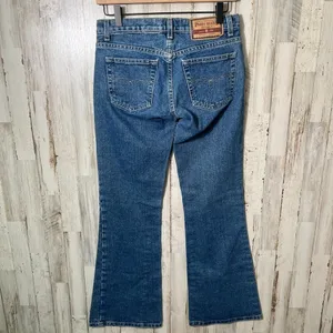 Vintage 90s Y2K Paris Blues Low Rise Wide Leg Flare Jeans USA Womens Size‎ 3 thumbnail 2