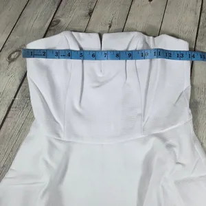 Lulus Where You Are White Strapless Romper Skort Y13152 Small NWT thumbnail 11