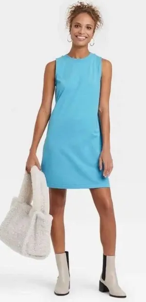 A New Day Target Women's Blue Tank Dress thumbnail 1