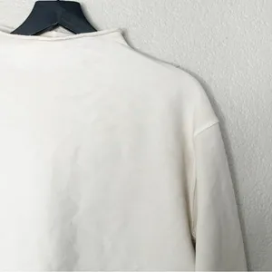 Madewell Sweatshirt Long-Sleeve Funnel-Neck Parchment Relaxed Size XS‎ thumbnail 4