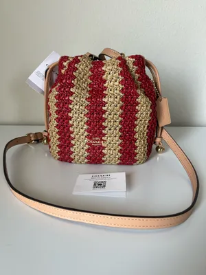 Coach Faye Mini Drawstring Bag With Stripes  thumbnail 2