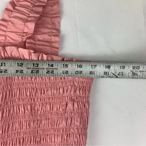 Abercrombie & Fitch women's XXL Pink tiered maxi Smocked Dress preppy guest 2x thumbnail 9