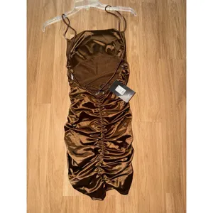 Naked Wardrobe Brown Tan Bodycon Tube Top Sleeveless Dress Small thumbnail 3