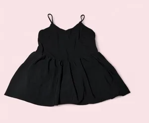JoyLab Active Wear Black Spaghetti-Strap Mini Dress with hidden shorts thumbnail 1