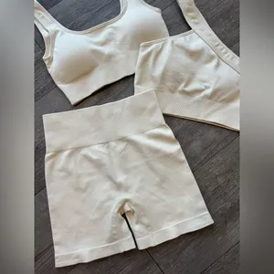 QQQ 3 pieces Cream Ribbed Intimates Set thumbnail 12